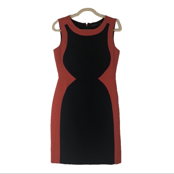 The Limited Dresses & Skirts - The Limited Orange & Black Sheath Dress H43